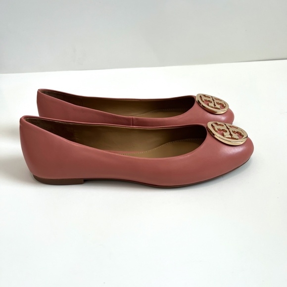 NIB Tory Burch Benton 2 Leather Ballet Flats - Size 7.5, Color: Tramonto/Gold - Picture 7 of 10